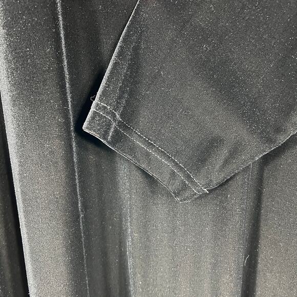 VTG Black Velvet Maxi Dress Plus Sz 22W Slinky Stretch Whimsigoth Holiday - Picture 8 of 13